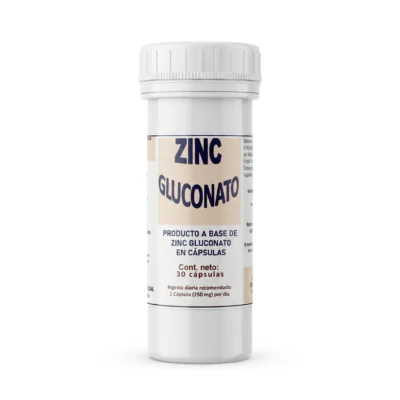 Zinc Gluconato 50mg x 30 cáps